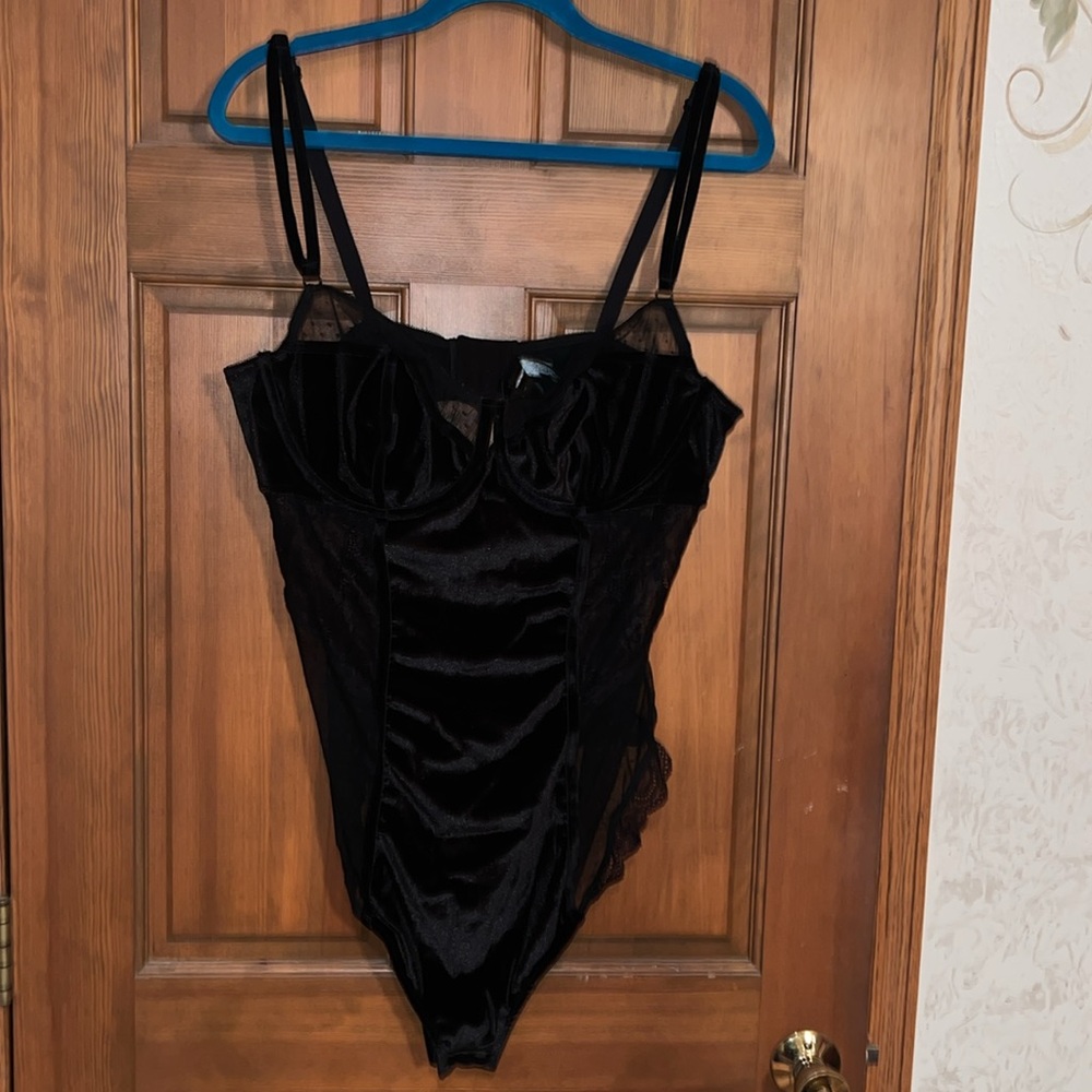 Velour And Lace Bodysuit - Picture 4 of 6